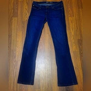 Levi's Demi Curve Low Rise Bootcut Skinny Jeans Size Dark Blue Denim 9/29 B1
